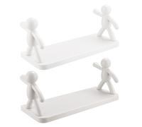 2 Pcs Mensola Bagno Del Portaoggetti Da Parete Scaffale Di Stoccaggio