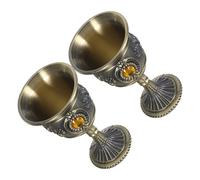 2 Pcs Metal Drink Cups Unbreakable Coppa Bicchiere Medievale Viaggio