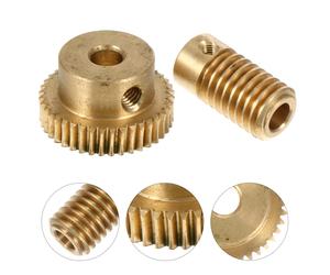 2 Pcs Metal Worm Gear Ingranaggi Albero Ingranaggio Vite Senza Fine