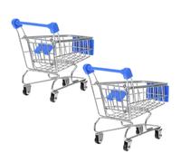 2 Pcs Mini Carrello Della Spesa Carrellino Giocattolo Per Supermercato Cestino