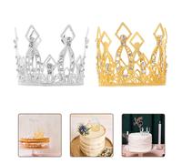 2 Pcs Mini Corona Tiara Per La Celebrazione Della Festa Di Nozze Torta Barocca