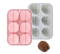 2 Pcs Mini Stampi in Silicone per Budino di Cervello Stampo in Silicone 3D a Tema Halloween Stampo in Silicone per Cervello Umano per Budino Torta al Cioccolato