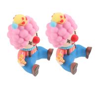 2 Pcs Mini Statuetta Da Clown Statuette Di Decorazione Della Scrivania