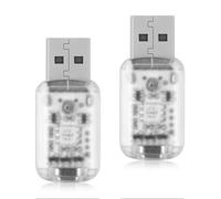 2 PCS Mini USB LED Car Interior Neon Light, 7 Colori Luce D'atmosfera Regolabile, Illuminazione Interna Auto, Adatta per Auto, Laptop, Computer, Decorazione per La Casa