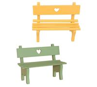 2 Pcs Miniatura Panchina Panche Da Giardino Sedia Mobili Per La Casa