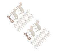 2 PCS Modello Di Cavallo in Legno Modelli Cavalli Verniciabili Incompiuto