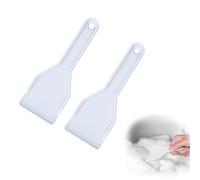 2 PCS Mondo Casa Raschietto Paletta Ghiaccio per Frigorifero e Congelatore, material plástico duradero, no daña el descongelador, ideal para uso doméstico y automóvil, blanco