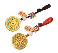 2 Pcs Monete Della Prosperità Decorazioni Cinesi Clip Portachiavi