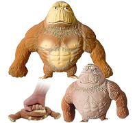 2 Pcs Monkey Gorilla Giocattoli Antistress Squishy Gorilla Antistress Scimmia Allungabile Gorilla Antistress Morbidi Squishy Antiestrusione Giocattolo Monkey Antistress (Uno Grande E Uno Piccolo)