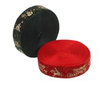 2 Pcs Nastro Natalizio Per Pacchi Regalo Di Natale Verde Con Fiocco