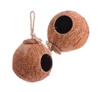 2 Pcs Nido Di Uccelli Con Guscio Noce Cocco Forniture Per Animali Domestici