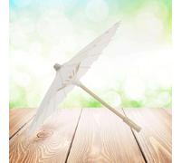 2 Pcs Ombrello Matrimonio Di Carta Bianco Decorativo Ombrellone Da