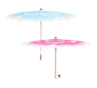 2 Pcs Ombrello Ombrellone Cinese Per Il Sole Parasolo Decorativo