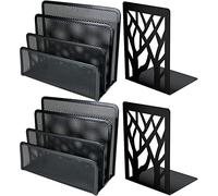2 Pcs Organizer da Scrivania per Posta, Portariviste per Documenti Porta Lettere a 3 Scomparti, Portaoggetti da Scrivania File Organizer da Scrivanio Ufficio Organizer per Casa e Ufficio