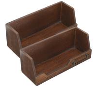2 Pcs Organizzatore Della Scrivania Scatole Portaoggetti in Legno