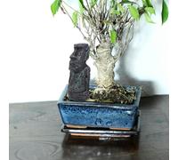 2 Pcs Ornamenti in Resina Moai Decorazione Statua Decorativa Figurina Desktop