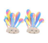 2 Pcs Ornamenti Per Acquario Pianta Di Corallo Artificiale Ornamento