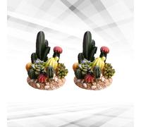 2 Pcs Ornamento Di Cactus Soprammobile Ornamenti Del Paesaggio Muschio