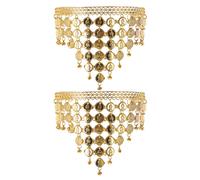 2 Pcs Ornamento Per Capelli Da Ballo Accessorio Con Paillettes Velo Sul Viso