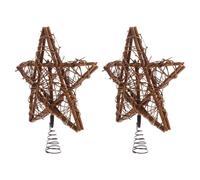 2 Pcs Ornamento Stella Per Decorazione Dell'albero Di Natale Puntale Stelle