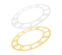 2 Pcs Orologio Da Parete Fai Adesivi Murali Specchio Quadrante Dell'orologio