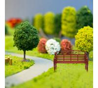 2 Pcs Panchina Giardino Per Esterno Da Plastica Mini Accessori Casa