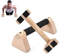 2 Pcs Parallele Basse 25cm, Push Up Board, con Maniglie Antiscivolo, Maniglia Più Spessa, Carico Fino 300kg, Calisthenics Attrezzature, Parallele Ginnastica Artistica per Casa Yoga