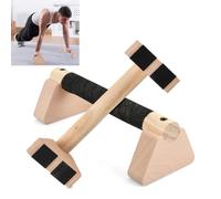 2 Pcs Parallele Ginnastica Artistica, 25cm Parallele Calisthenics in Legno con Maniglie Antiscivolo, Calisthenics Attrezzature, Parallele Basse per Push Up Yoga, Maniglia Più Spessa, Carico Fino 300kg