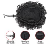 2 Pcs Parrucche Di Ricci Afro Chignon Per Capelli Da Donna Cantini