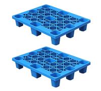 2 Pcs Pedane in Plastica, Bancale Plastica HDPE Impilabile, Design a Griglia, per Fioriere, Supermercati, Carico Statico 600 Kg, Carico Dinamico 200 Kg