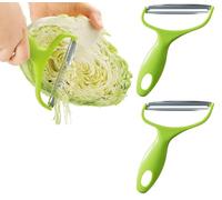 2 Pcs pelapatare a Bocca Larga Verdure Grattugie Cavolo Affettatrice Cavolo Grattugia Insalata Di Verdure Taglia Patate Pelapatate per Alimenti da Cucina Frutta