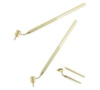 2 Pcs Penna per Pittura Fluida Inclinata Fine Line Painting Pen di Alluminio Portatile Strumenti di Disegno per la Riparazione dei Graffi, 0,5 mm+0,7 mm