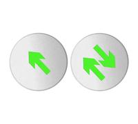 2 Pcs Pennarelli Fluorescenti Al Buio Exit Cartello Segnaletica Di Sicurezza