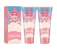 2 Pcs Perfect Body Tanning Cream, Sun Bed Tanning Accelerator, Natural Rapid Tan Vanilla Baby Sunbeds Cream, Smooth Streak-Free Finish for All Skin Types
