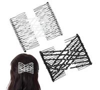 2 pcs Pettine per Capelli Magico Perline, Pettine Elastico, pettini per capelli perline, pettine magico per capelli, Pettinini Elastici e Fermacapelli per Donne, Magiche Pettine per Capelli