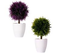 2 Pcs Piante Artificiali Da Interno Finte Piccole Pianta Decorativa Vaso Bonsai