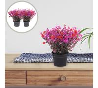 2 Pcs Piantina Finta Pianta Con Vaso Bonsai Artificiale Arredamento
