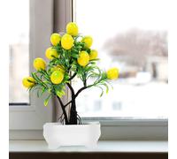 2 Pcs Piantine Artificiali Decorazione Limone Bonsai Artificiale