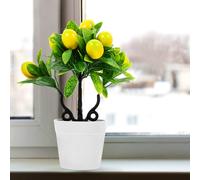 2 Pcs Piantine Artificiali Pianta Di Limone Artificiale Falso Bonsai