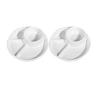 2 Pcs Piatto Diviso Dieta Piastra Del Vano Vassoio Per Servire Il Cibo