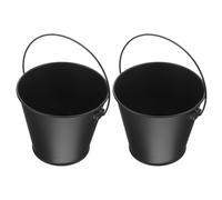 2 Pcs Piccoli Secchi Zincati Contenitore Per Grasso Secchio Di Latta