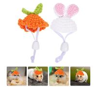 2 Pcs Piccolo Cappello Per Animali Domestici Coppia Di Cincillà Da Criceto