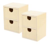 2 Pcs Piccolo Cassetto Di Legno Bambino Cassettini Per Scrivania