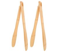 2 Pcs Pinza Per Toast Bambù Pinze Da Cucina Alimenti Solidi Barbecue Resistenti