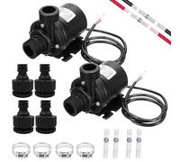 2 pcs Pompa Acqua 12V Brushless DC, Pompa Sommersa 800l/h 5m per Fontane, Sistema di Circolazione Acqua Stagno Acquario Serbatoio Pesce Solare. Pompa Acqua Silenziosa e Efficiente.