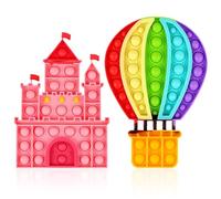 2 PCS Pop It, Pop It Fidget Toys, Push And Po-P Bubble Sensory Fidget Toy, Popit Bubble Sensory, Adatto A Bambini E Adulti per Alleviare L'ansia Ed È Adatto Anche A Persone con Autismo /A