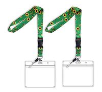 2 Pcs Porta Badge Da Collo, Porta Tesserino, Bobina Retrattile Badge, Badge e Portabadge per Appendere Carte D'Identità Supporti Badge Porta Tessera Trasparente Infermiera Ufficio Mostra(Verde)