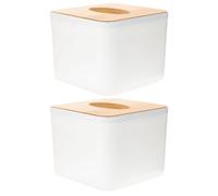 2 Pcs Porta Carta Velina Quadrato Fazzoletti Da Tavolo Del Tessuto Desktop