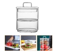 2 Pcs Porta Frutta Con Coperchio Ciotola Contenitori Di Stoccaggio Gelato