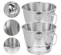 2 Pcs Porta Ghiaccio Secchiello Da Per Il Bevande Bucket Del Cubo Di